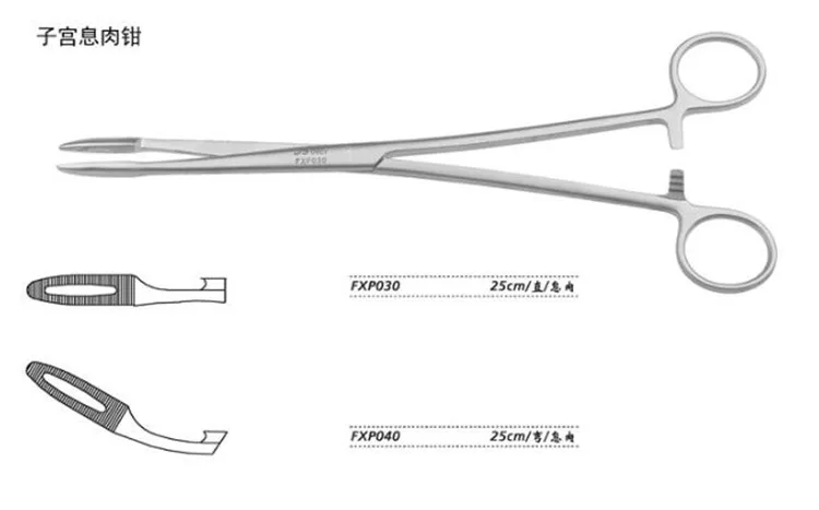 JZ Obstetrics gynecology surgical instrument medical uterine polyp forceps  oval cervical uterus tissue Extractor Clamp forcep