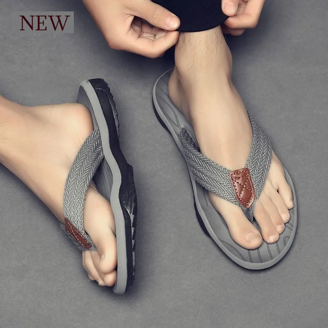 Summer Beach Slippers Antiskid Shoes Designer High Quality Soft and Comfortable New Men's Shoes Large Size 39-47