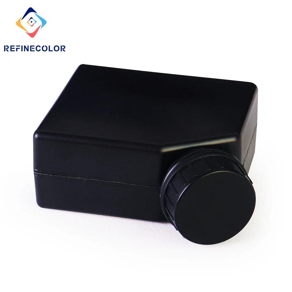 Refinecolor 15pcs black square ink bottle 250ml UV ink box anti light suitable for various UV printer equipment ink bottle