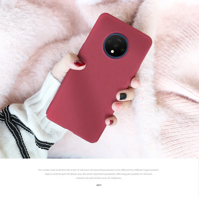 For OnePlus 7T Case Soft Matte Silicone Slim Protective Back Cover Case for one plus 7t pro oneplus7t full cover phone shell