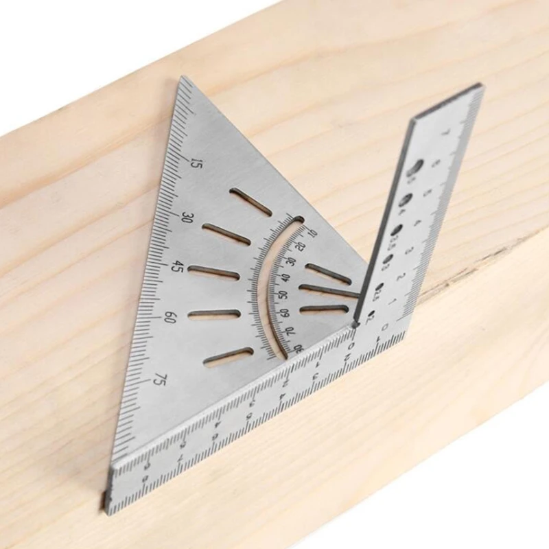 Multifunctional Squre Ruler Triangle Ruler Right Angle Marking and Paralle Lines Indicating for Wood Carving Work