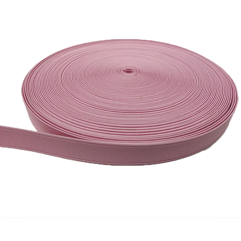 

1 Inch High Quality Elastic Band Webbing Tape For Garment 25mm Pink Color
