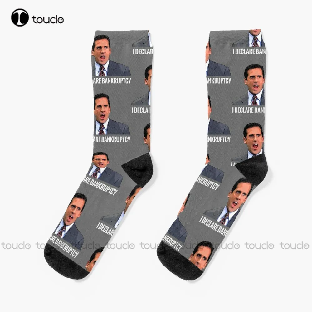 Michael Scott I Declare Bankruptcy The Office Socks Hiking Socks Christmas New Year Thanksgiving Day Gift Custom Funny Sock Sock