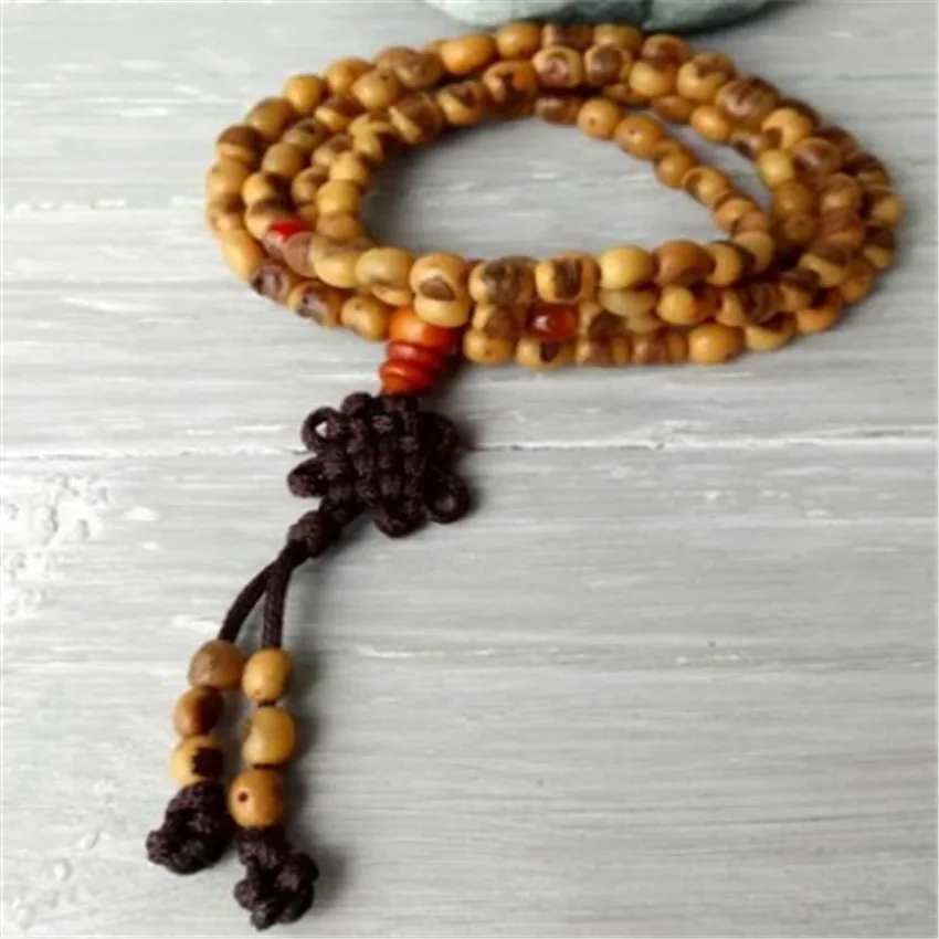 10MM Bodhi Seed 108 Beads Necklace Bracelet Bless Healing Reiki Pray Mala Handmade Spirituality Buddhism Unisex Prayer