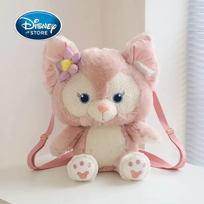 

2022 New Disney Japanese Cartoon Lingna Belle Plush Backpack Cute Pink Lingna Fox Doll Girl Shoulder Bags Children's Backpack