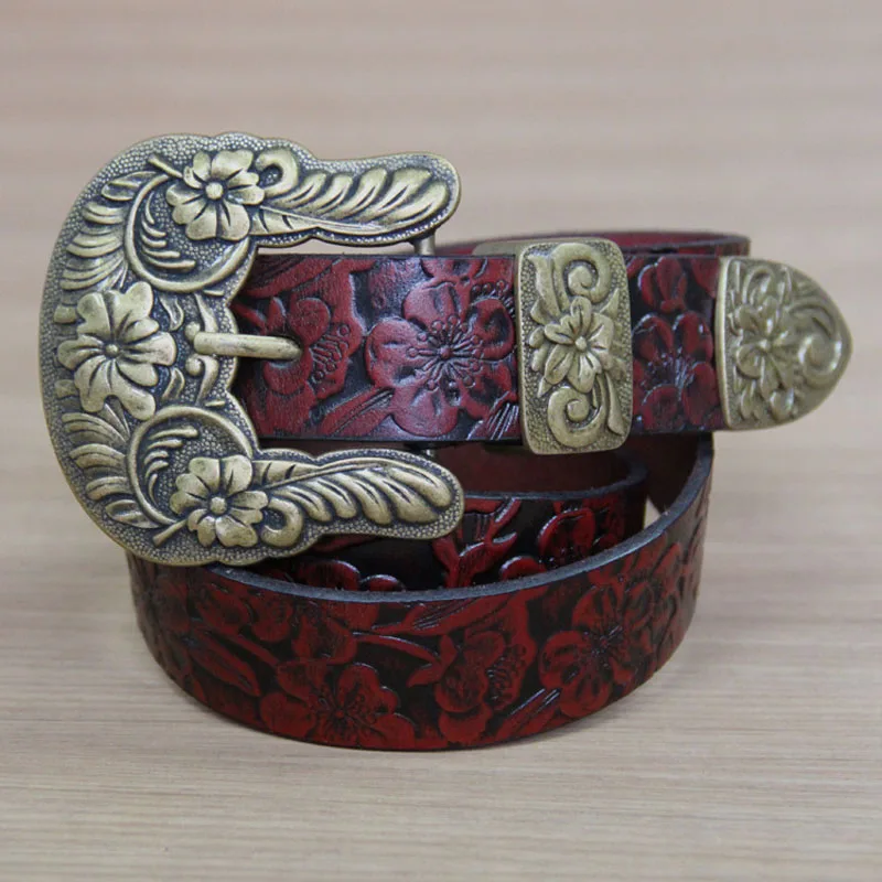 Embossing Stamp Male Genuine Cowhide Punk Metal Pin Buckle Belt Men Waistband Real Cow Leather Cowskin Jeans Belts