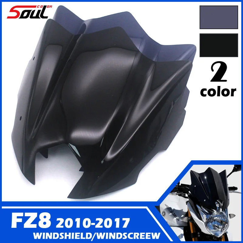 Motorcycle Sports Windshield Black Windscreen Fits For YAMAHA FZ8 2010 2011 2012 2013 2014 2015 2016 2017 FZ 8 10-17