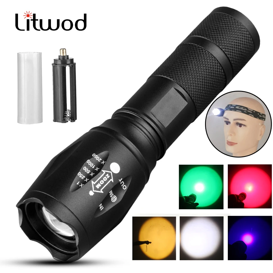 8000LM XM-L2 U3 Powerful Waterproof LED Flashlight Torch Portable Camping Lamp Lights Lanternas Self Defense Tactical Flashlight