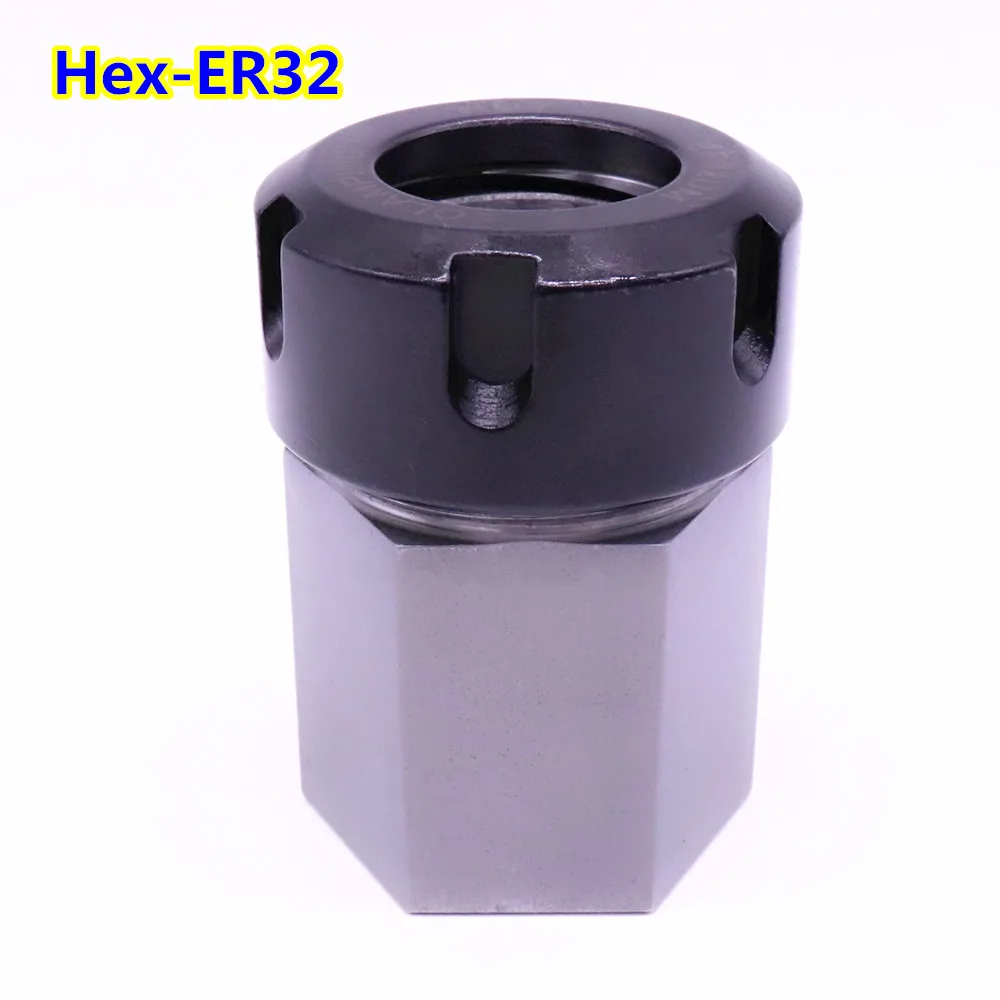 1PCS Hard Steel Hex ER25 ER32 ER40 Collet Chuck Block Hexagon Shank Spring Chuck Collet Holder For CNC Lathe Engraving Machine