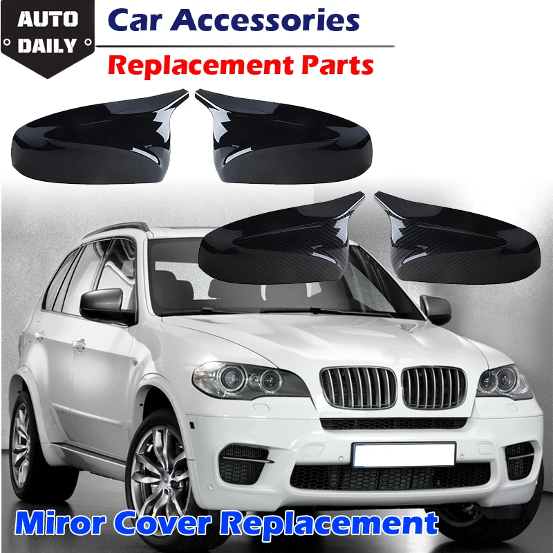 

Side Rearview Mirror Cover Wing Mirror Cap Fit For BMW X5 E70 X6 E71 2008 2009 2010 2011 2012 2013 ABS Car Accessories