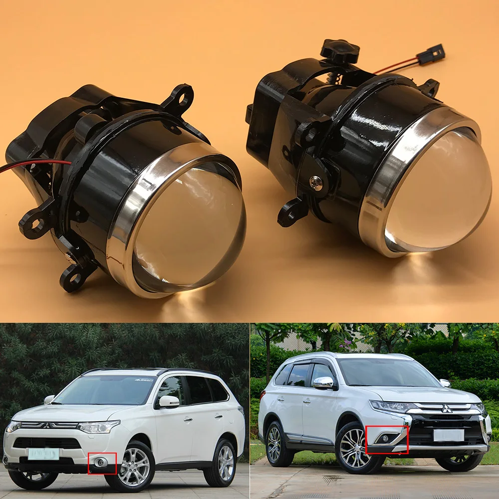 2PCS For Mitsubishi Outlander Sport & RVR 2007-2018/ ASX 2014 Superbright lens Fog Light Lamp 8321A46 35W 55W LED