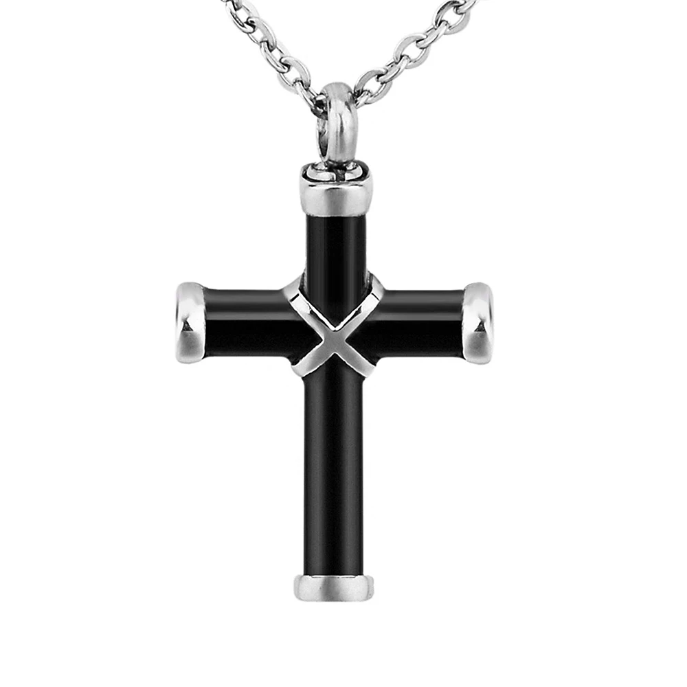 Cross Cremation Jewelry for Ashes Urn Necklace Pendant Memorial Ash Jewelry for Human/Pet