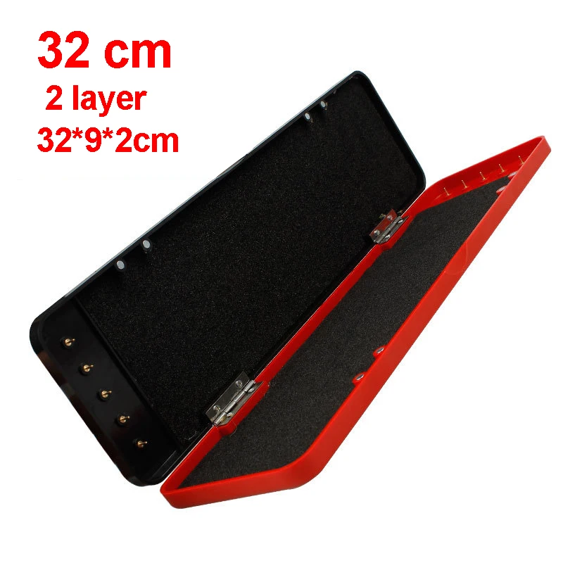 2 Layers Fishing Line Box 32cm/37cm/45cm Carp Fishing Tackle Box Stiff Hair Rig Board with Pin Storage Box For Fishing Hook J431