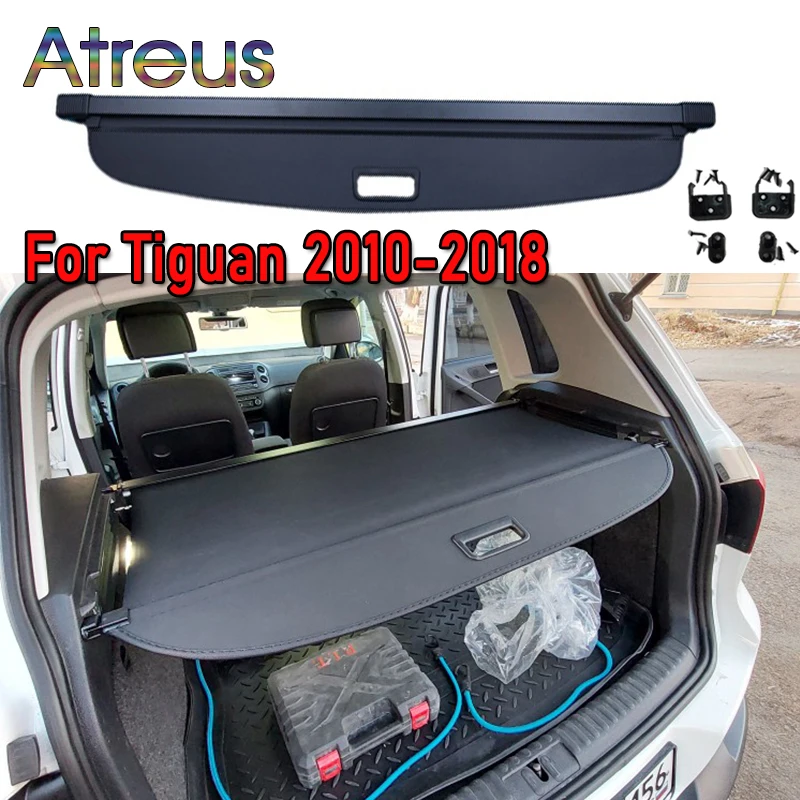 Trunk Parcel Shelf Cover for Volkswagen VW Tiguan 2010-2015 2016 2017 2018 Retractable Rear Racks Spacer Curtain Accessories