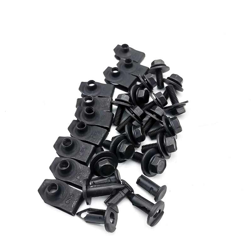 28pcs/lot Engine Splash Shield Bolts Fender Bumper Clips for Nissan 350z 370z Infiniti