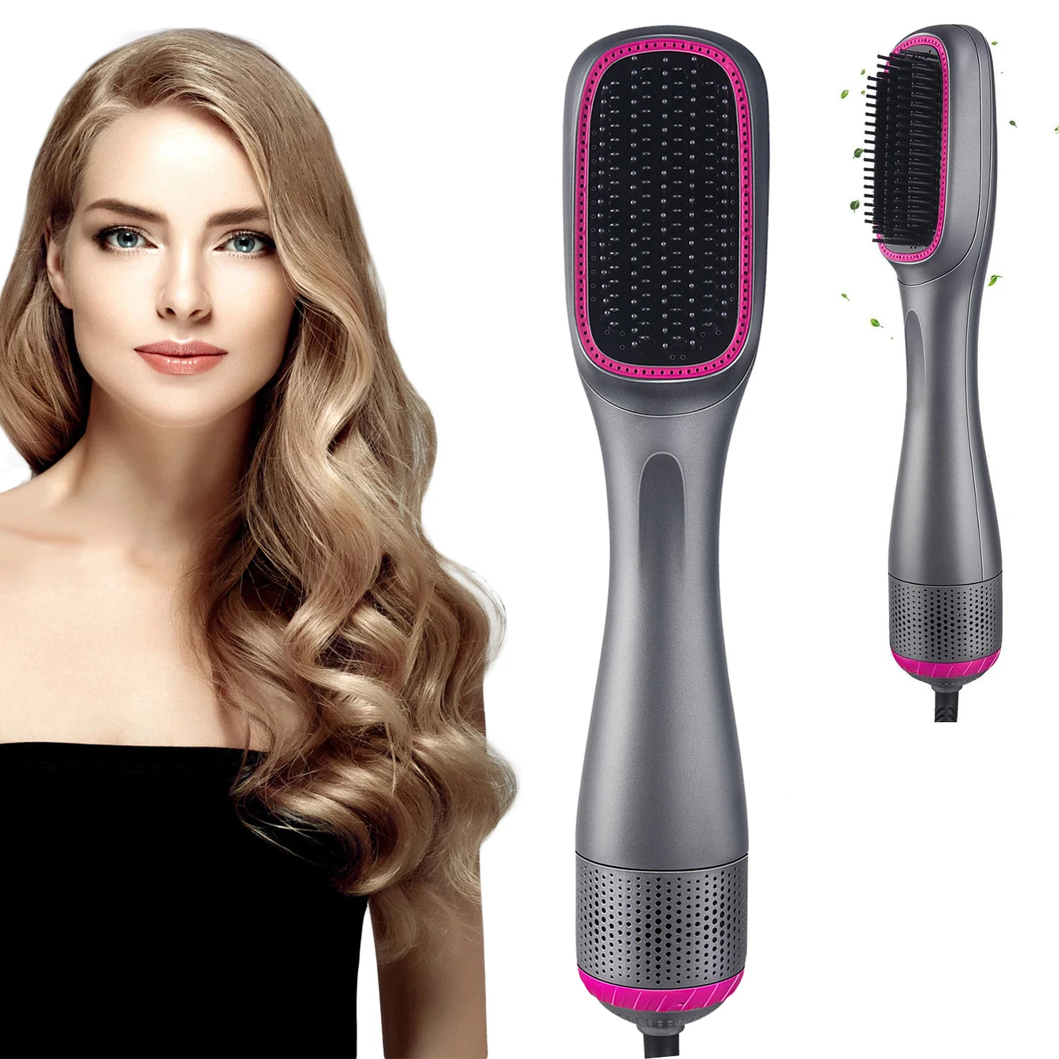 

Hot Air Brush Hair Dryer Styler & Volumizer 3 in 1 Brush Salon Styler for Straightening Negative Ion Ceramic Blow Dryer Brush