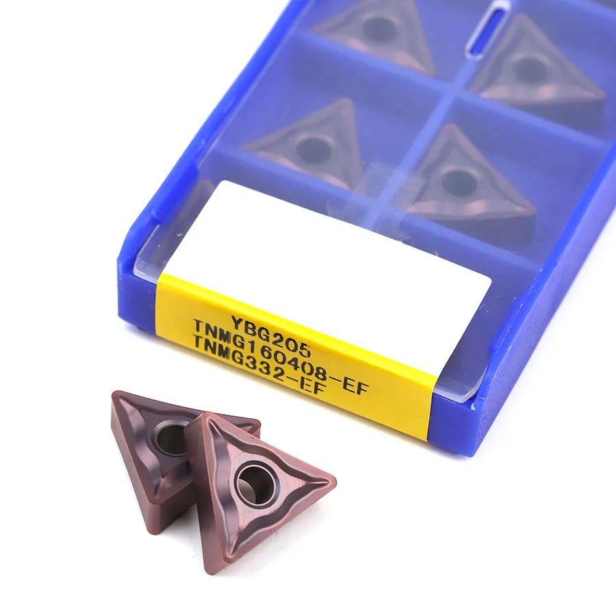 10pcs TNMG160404-EM YBG205 TNMG160408-EM YBG205 CNC lathe turning blade High-quality coated external turning tools carbide blade