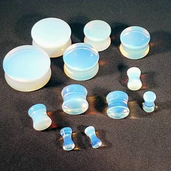 Pair Opalite Stone Ear Plugs Tunnels 4G-25mm Ear Expander Gauge dilataciones Piercing oreja Fashion Body Piercing Jewelry