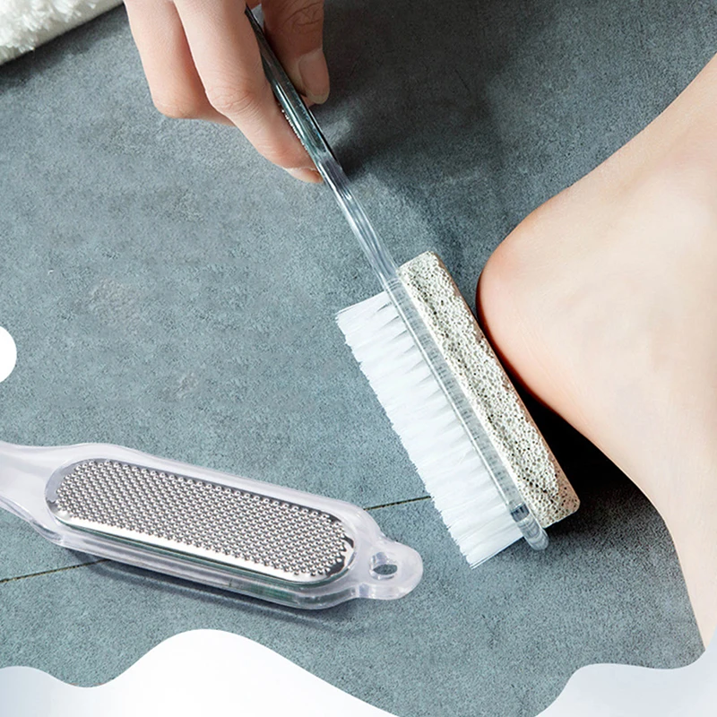 Foot Pumice Stone Dead Skin Remover Brush Bathroom Product Pedicure Grinding Tool Multifunction 4 in 1 Practical Tool