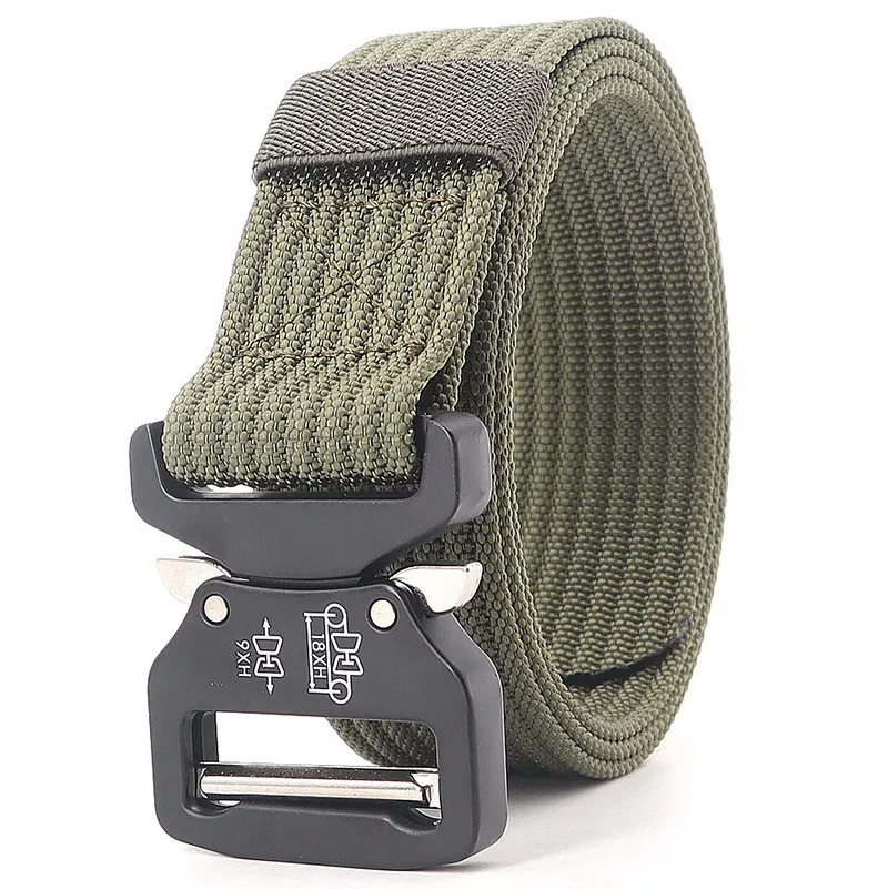 Mens Tactical Belt Military Outdoor Multifunctional Training Waist Strap Tought Quick Release Buckle Leisure Army Fans Cinto