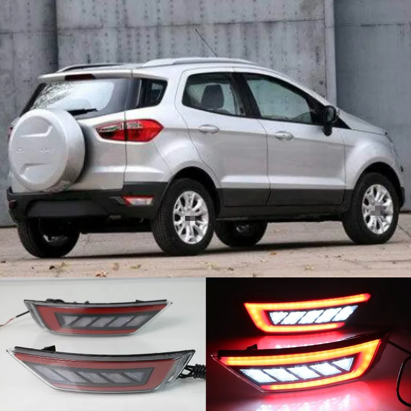 

2Pcs LED Reflector For Ford Ecosport 2013 2014 2015 2016 2017 2018 2019 Rear Bumper Light Fog Lamp Brake Warning Lamp