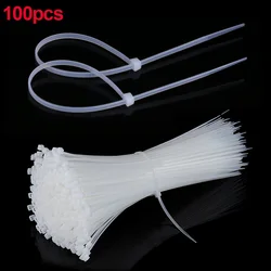 100PCS/lot Self-locking Plastic Nylon Cable Tie 2.5*100mm 2.5*150mm 2.5*200mm Electrical Wiring Accessories White/Black