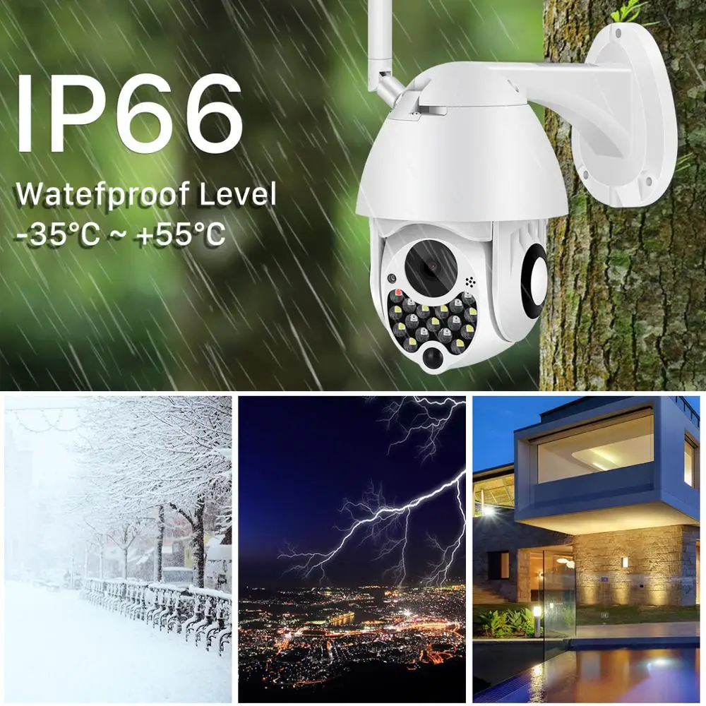 4MP Wifi IP Camera Outdoor  1080P HD Security camera Auto Tracking Network Wireless Surveillance Night Vision WiFi Camera YCC365