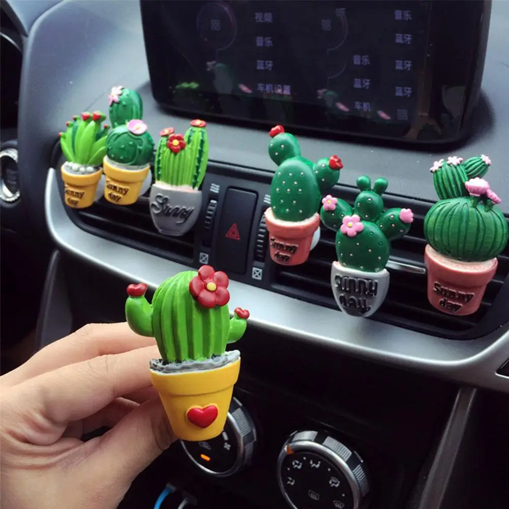 2020 Newest Lovely Cactus Bread Tomato Car Air Vent Outlet Fragrance Perfume Clip Freshener Car Interior Accessories Styling