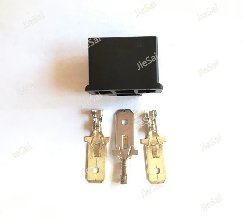 PA66 Motorcycle H4 3 Pin Unsealed Cable Wire Connector Electrical Connector Automotive Plug Lamp Holder Socket