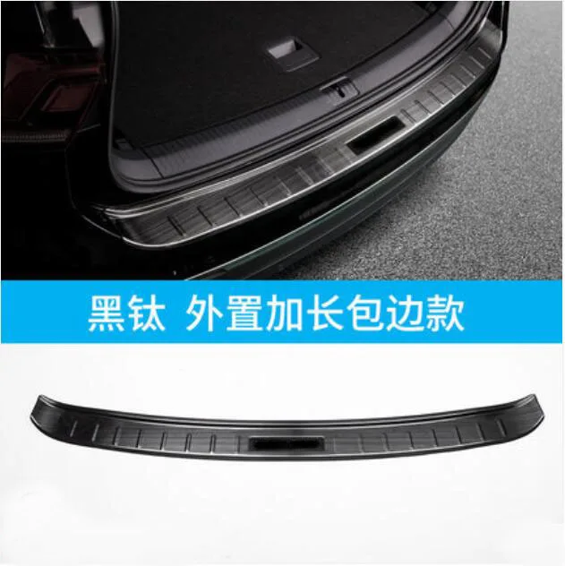 Car accessories For Volkswagen Tiguan L  2017-2020 Stainless Steel Rear Trunk Boot Bumper Guard Plate Protector Molding Trim