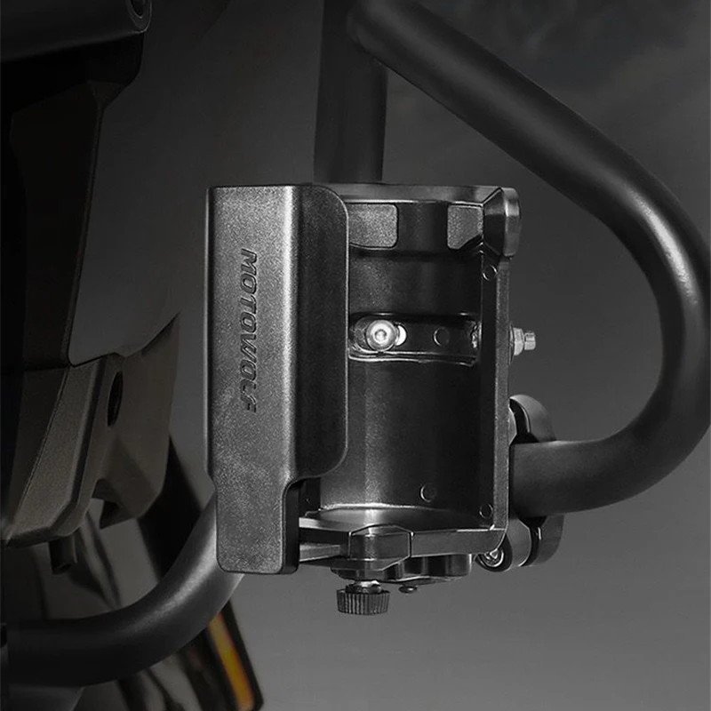 Universal Motorcycle Accessories Crash Bar Water Bottle  For YAMAHA For Honda Drinking Cup Holder Mirror Mount Bracket