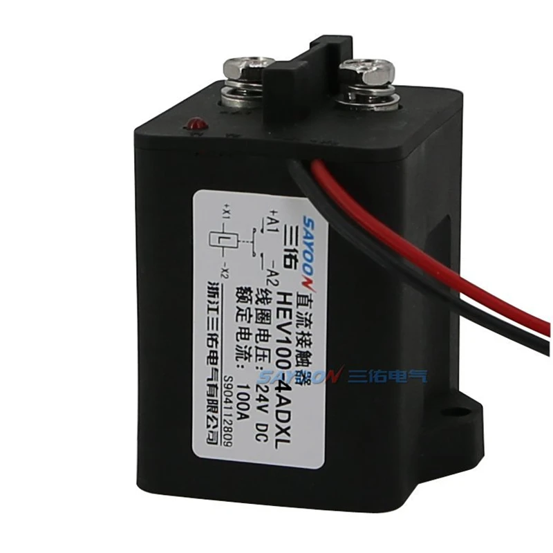 

High Voltage 450V 100A DC Contactor Power Relay HEV100-4ADXL for Electric Vehicle Photovoltaic Car Ships Battery Charging