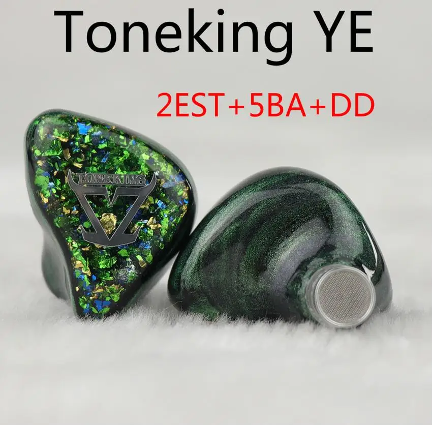 Toneking Ye 2 Electrostatic 5 Balanced Armature 1 Dynamic 2EST+5BA+DD Hybrid Hifi Music Monitor Audiophile MMCX Earphones ES12