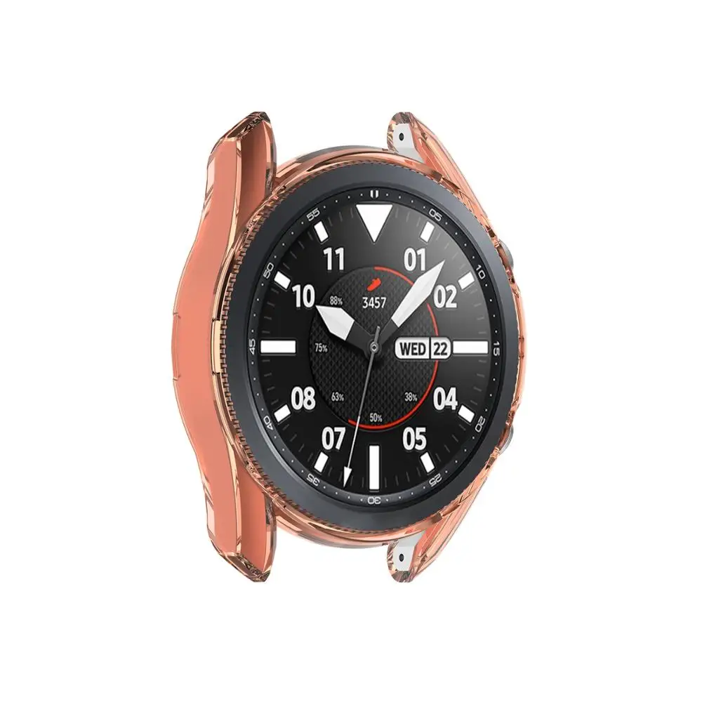 Protetor tpu macio para samsung galaxy watch 3 45mm 41mm silicone protetor de tela capa relógio 3 SM-R850 r840 casos relógio acesso