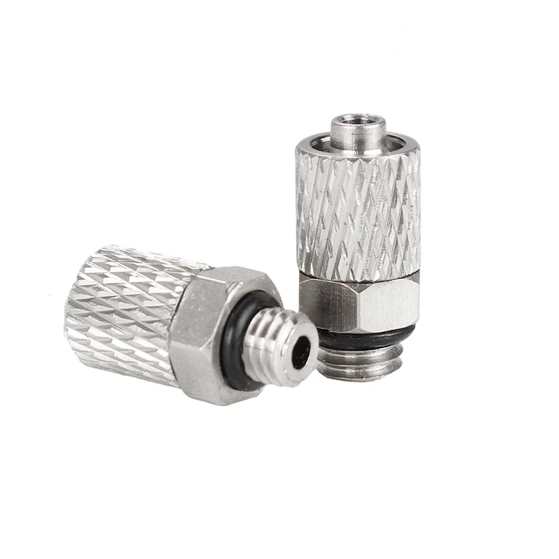 5Pcs Male Thread M3 M4 M5 M6 -Air Tube 3mm 4mm 6mm OD Mini Pneumatic Pipe Connector Screw Through Quick Fitting Fast Twist Joint