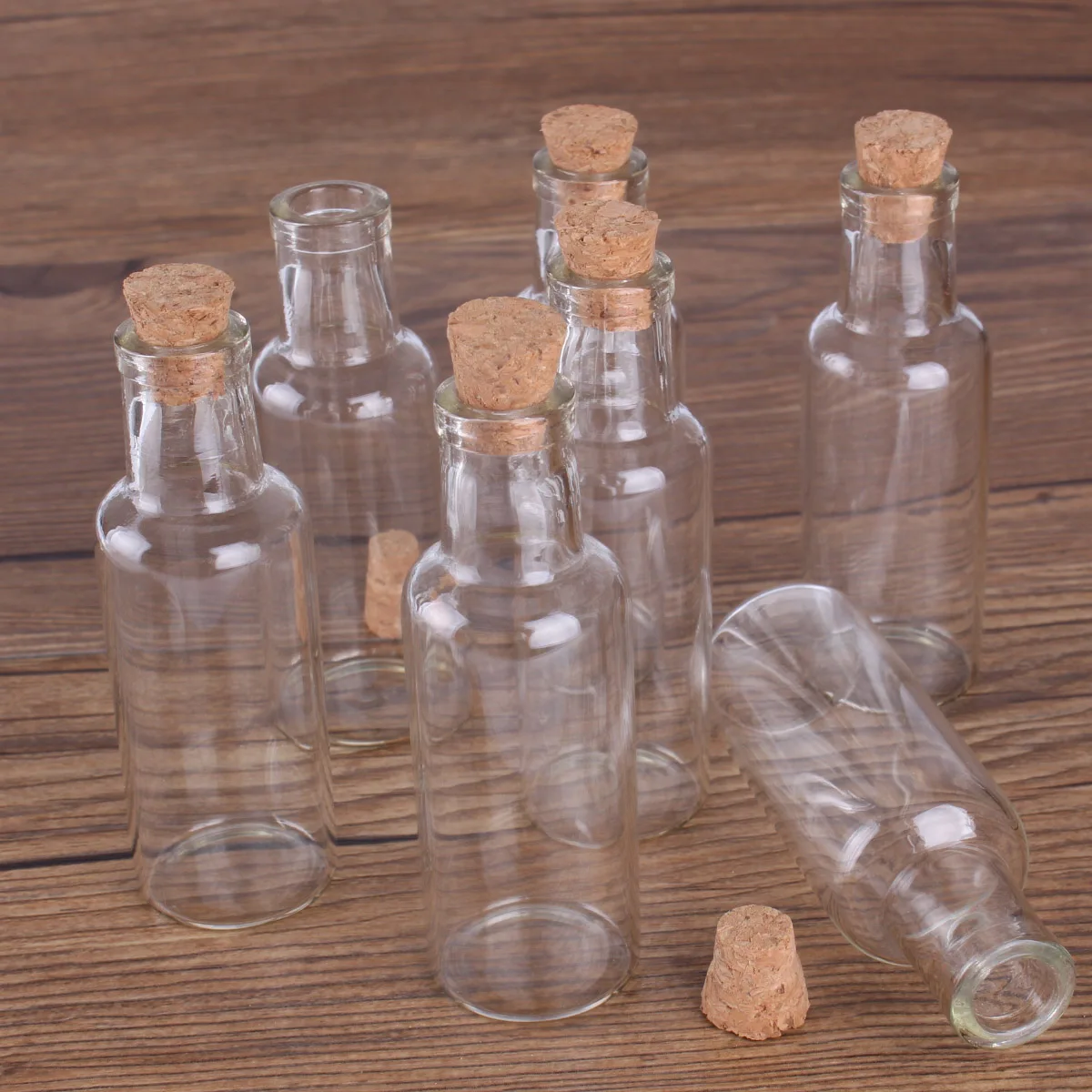 5pcs 25ml 27*80*10mm Glass Bottles Drifting Bottle with Cork Lids Spice Jars Potion bottles Glass Vials Glass vessels DIY Craft