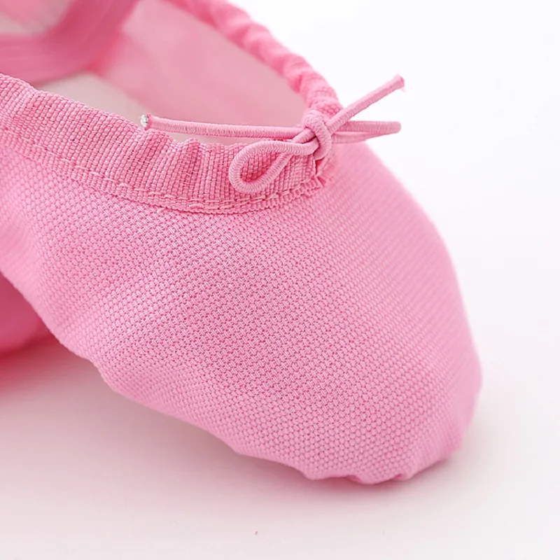 Girls Dance Shoes with Soft Canvas and Leather Sole, Good Quality Ballet Shoes,Dance Slipper, Ballerina Shoes,kids Pointe Shoes