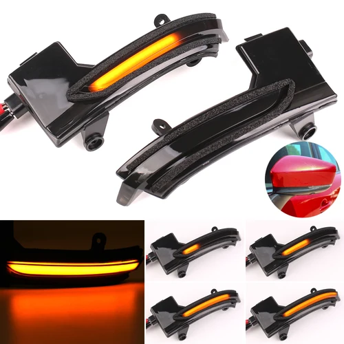 Intermitente LED dinámico negro, indicador secuencial, lámpara de luz de espejo lateral para Mazda 3 Axela Mazda 6 Atenza 2017 2018