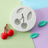 1PCS Cherry Silicone Molds Crafts For Chocolate Candy Jelly Leaf Moulds Baking Pastry Home and Kitchen Baking Accessories Tools