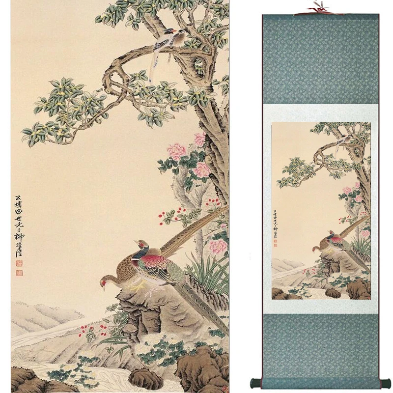 

Birds and flower Art Painting Home Office Decoration Chinese scroll painting birds painting 19081711