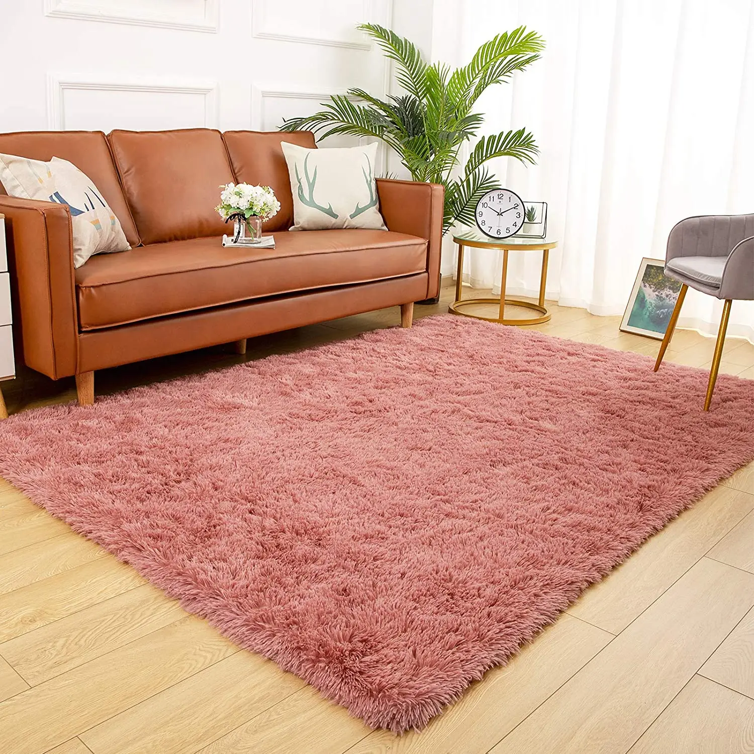 Soft Shaggy Area Rugs for Bedroom Fluffy Living Room Rugs Nursery Girls Carpet Kids Home Decor Rugs Fuzzy Plush Area Rugs Mats