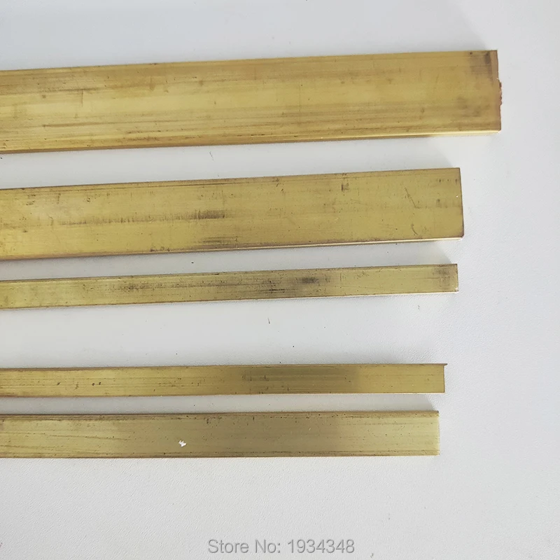 Length 500mm Brass Row Plate Brass Strip H59 Brass Bar Thickness 3mm~10mm customized DIY metal work  accessories