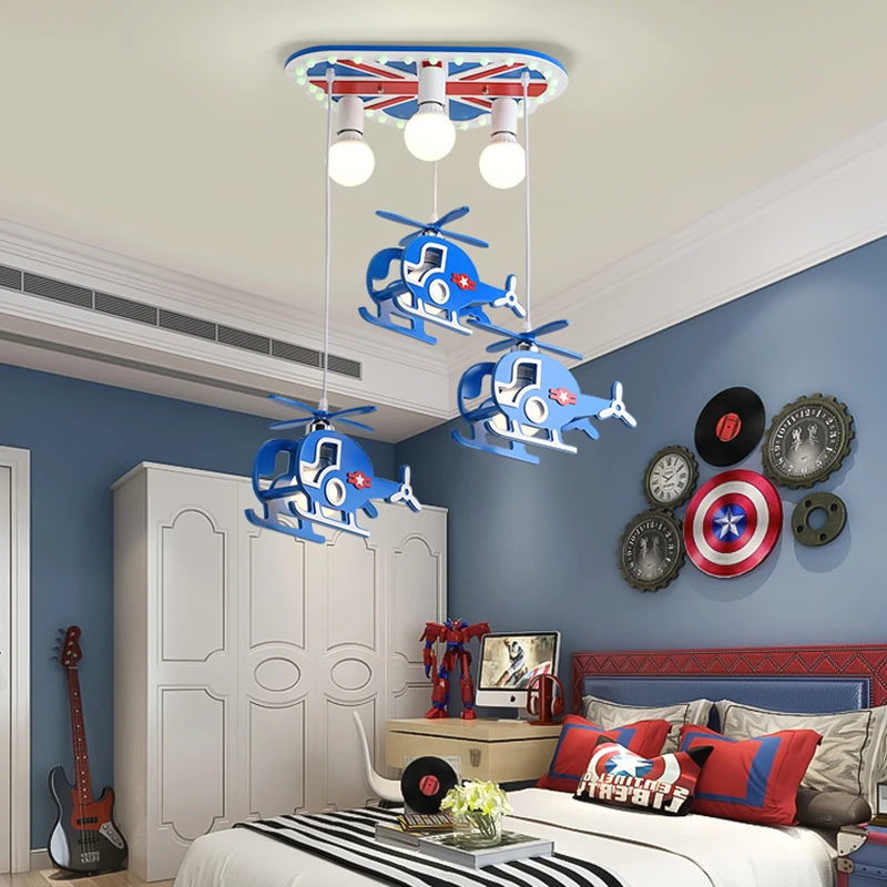 Nordic aircraft kids bedroom decor led lights for room chandeliers ceiling dining room indoor chandelier lighting lampadario