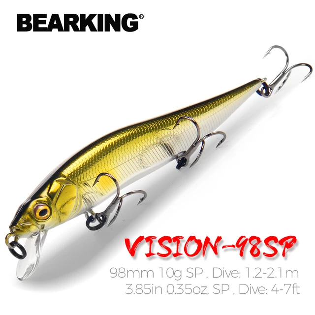 BEARKING 9.8cm 10g SP nurkowanie 2.1m profesjonalne Minnow Wobbler przynęty wędkarskie jakości jerkbaity sztuczna przynęta Predator tackles