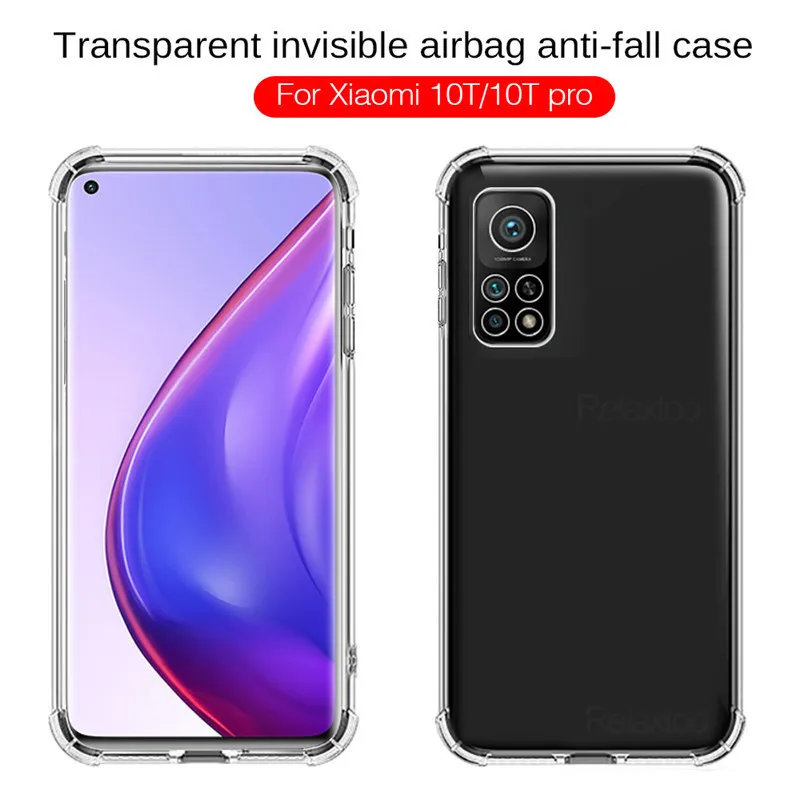 Mi 10T Mi10t Mi 10 t Pro Case 3D Airbag Transparent Silicone Soft Case For Xiaomi mi 10T mi10t mi 10 t Pro Protection Back Cover