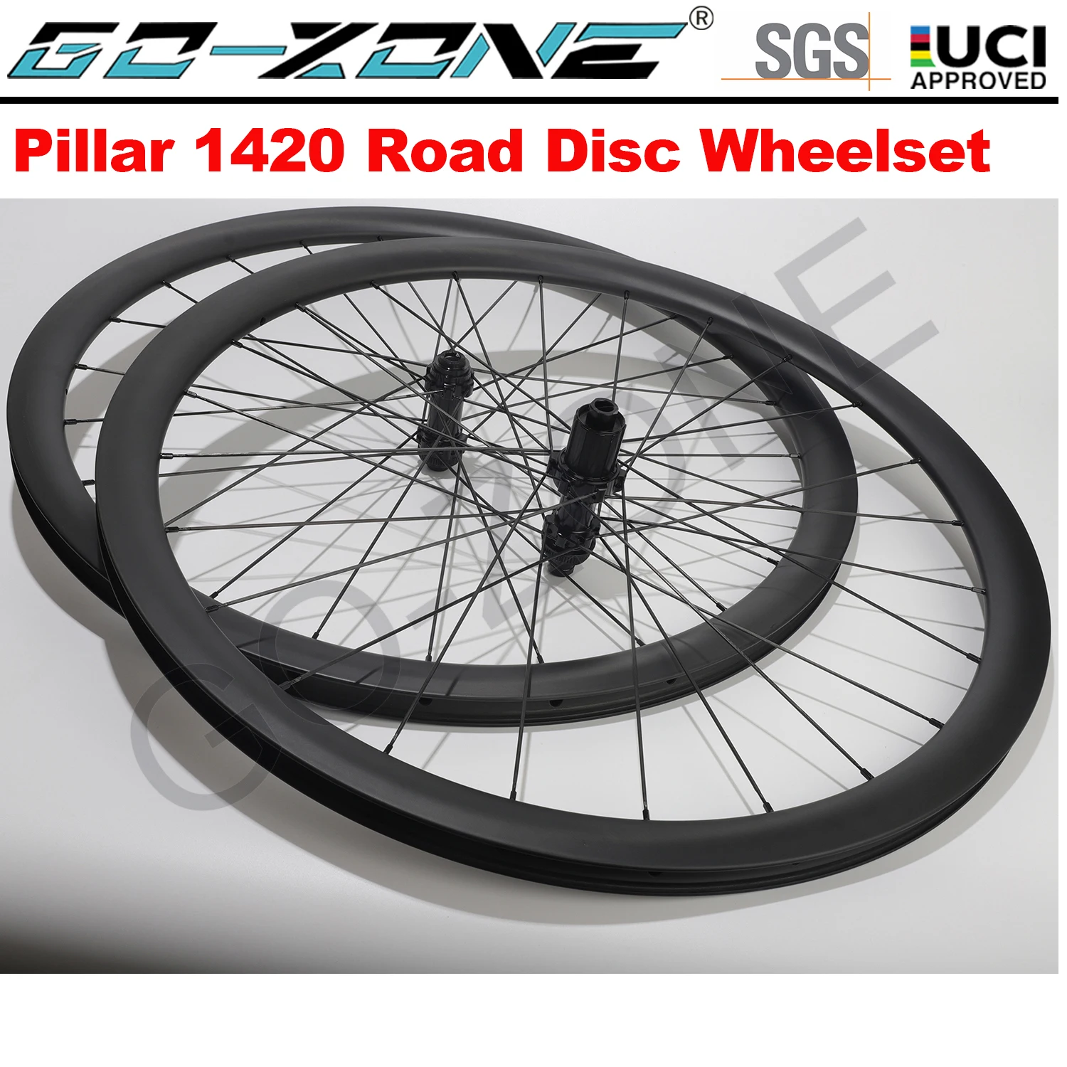 

Clincher Tubeless Tubular 700c Carbon Wheelset 26mm U Shape UCI Approved GOZONE PRO4 Pillar 1420 Carbon Road Disc Brake Wheels