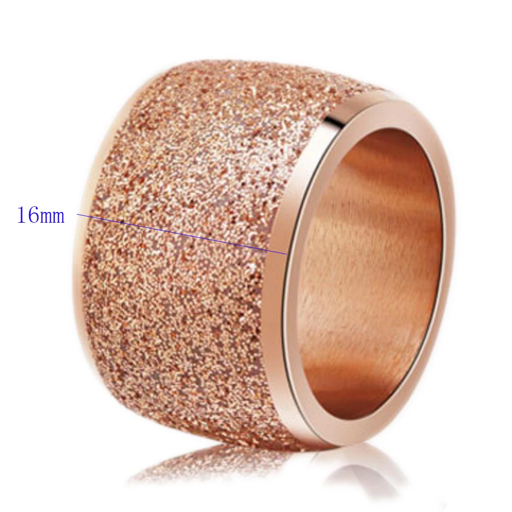 Four Colors Scrub Stainless Steel Wedding Ring for Men Women