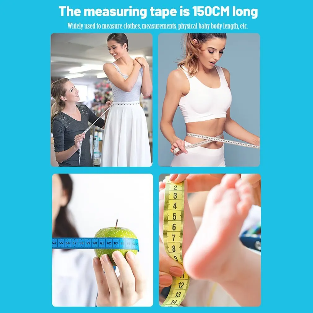 Tamanho portátil fita métrica corpo fita medida medidor de costura régua ferramentas de construção de medição alfaiate-pé centímetro fita