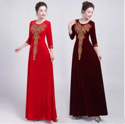 2019 Women Autumn Winter High Quality Casual Vintage Velvet Bodycon Long Dresses Femme Elegant V-Neck Slim Party Robe Dress