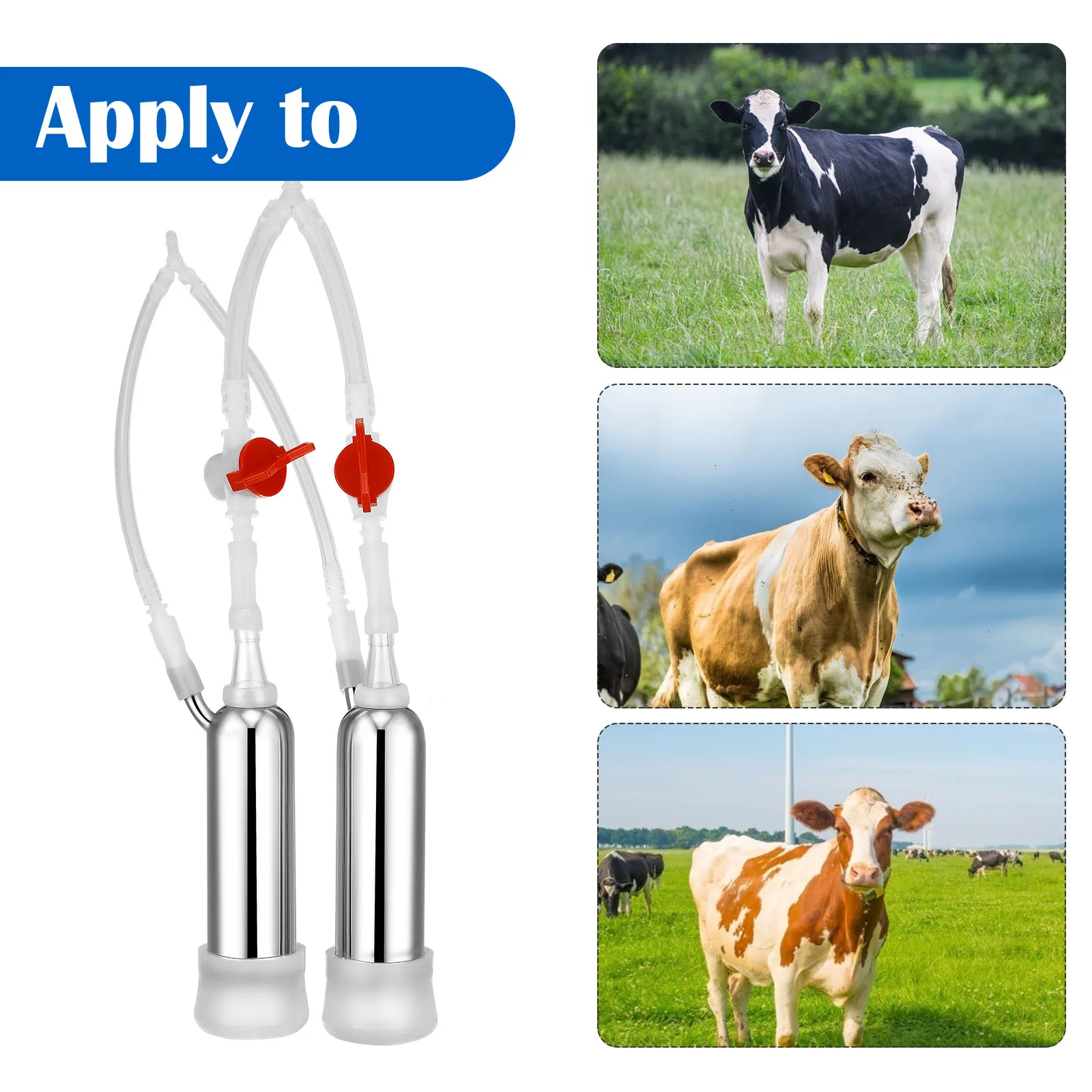 14L Milking Machine For Cow Electric Vacuum Pulsation Suction Pump Milker Machine Electric Automatic Cattle Milking Equipment